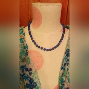 Blue stone necklace